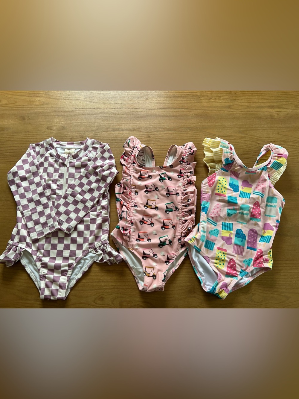 3 Girls Swimsuits, size 4T, excellent condition